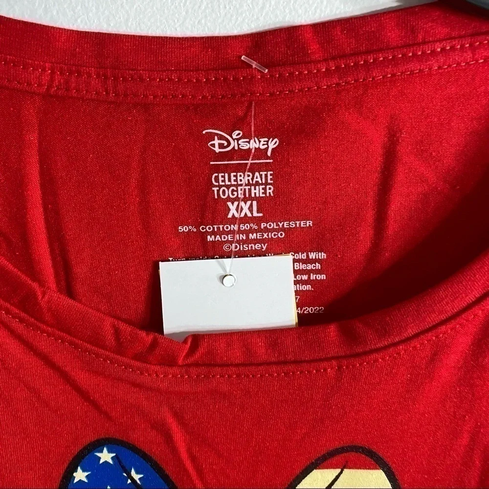 Disney Minnie Mouse Patriotic T-shirt XXL Women’s Red White Blue 4th of July - Picture 2 of 5